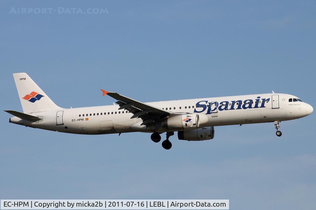EC-HPM, 2000 Airbus A321-231 C/N 1276, Landing