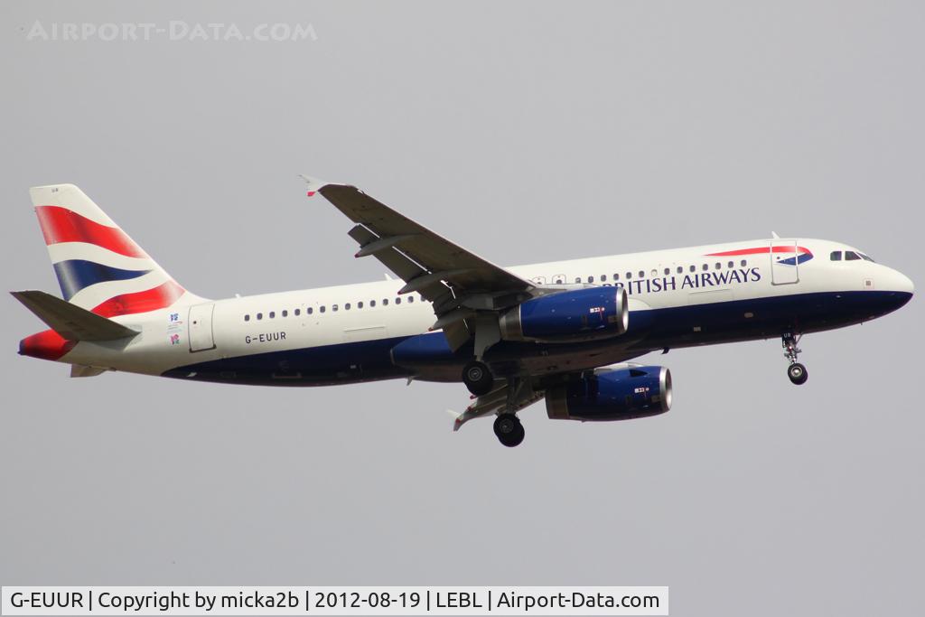 G-EUUR, 2003 Airbus A320-232 C/N 2040, Landing