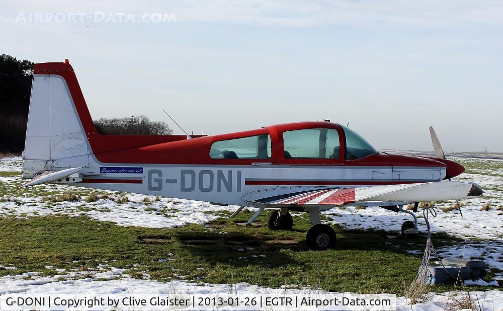 G-DONI, 1979 Gulfstream American AA-5B Tiger C/N AA5B-1029, Ex: (OO-HRS) > OO-RTG > G-BLLT > G-DONI - Originally owned to, Alpha Welding & Engineering Ltd in August 1984 as G-BLLT and currently in private hands since August 2004 as G-DONI.