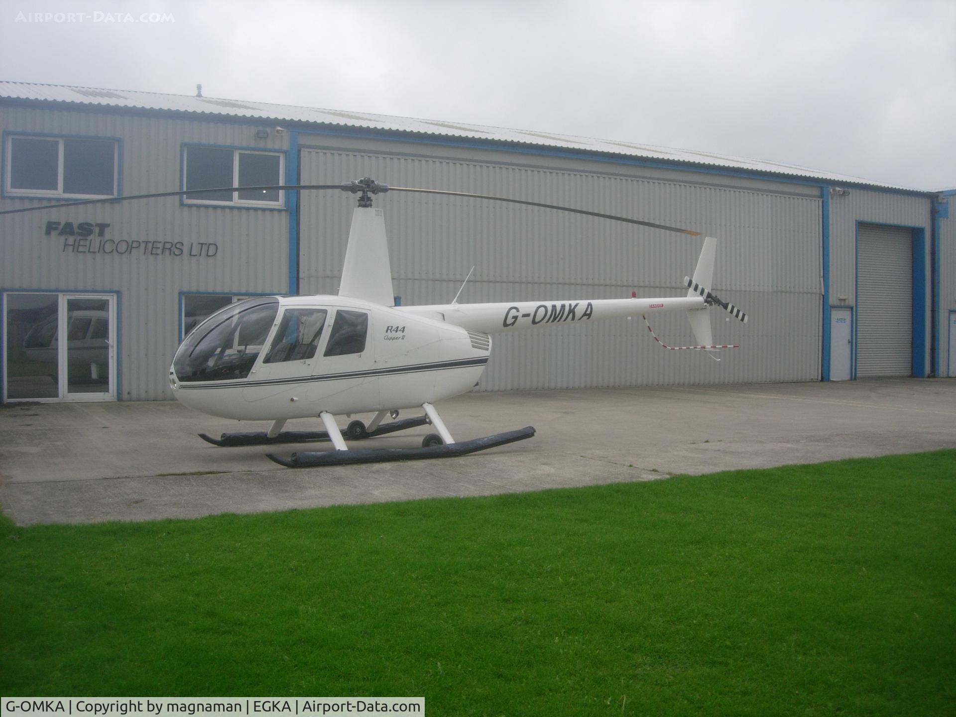 G-OMKA, 2006 Robinson R44 II C/N 11533, in mist feb 2010