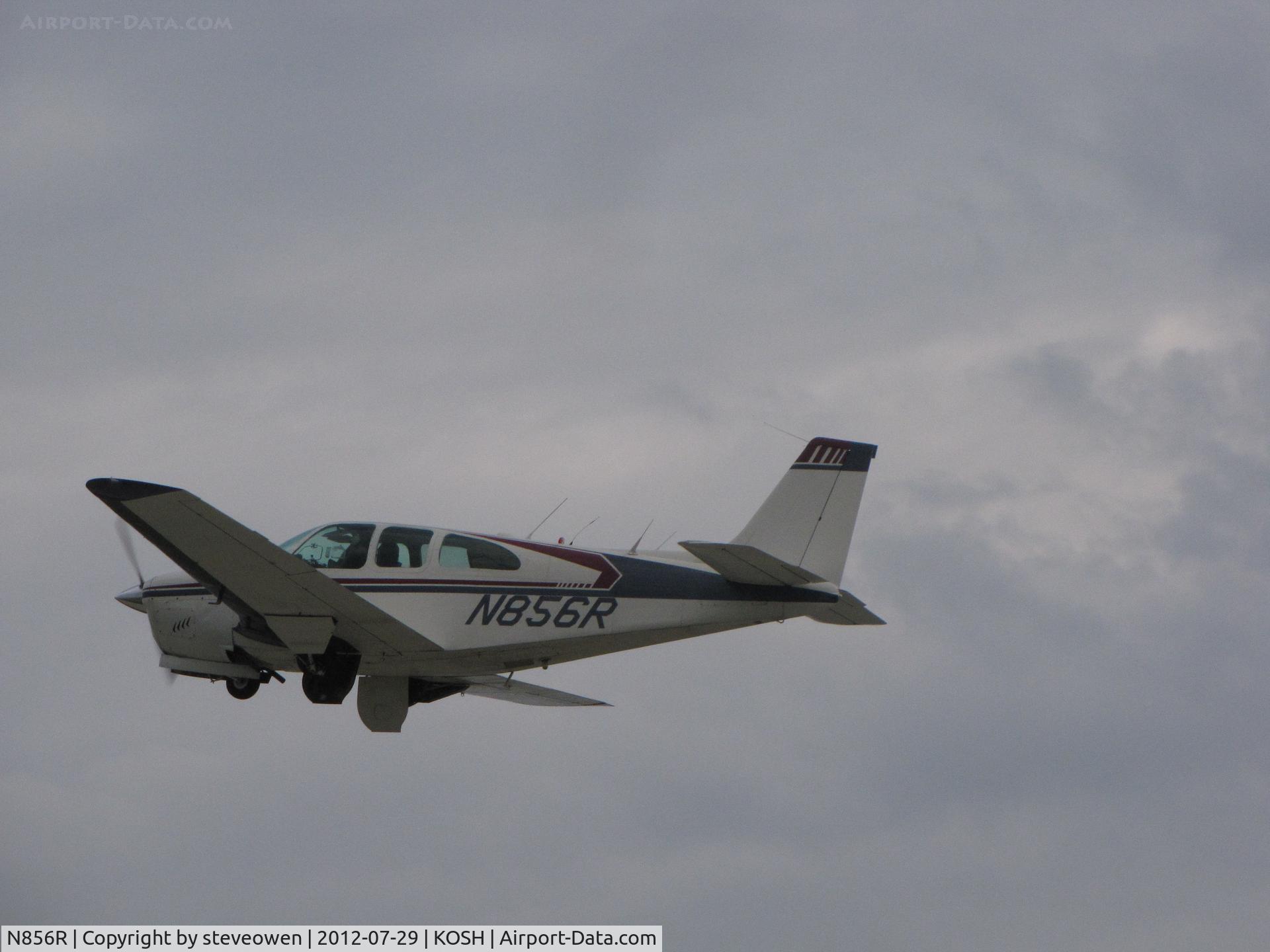 N856R, 1959 Beech 35-33 Debonair C/N CD-8, Departing Oshkosh