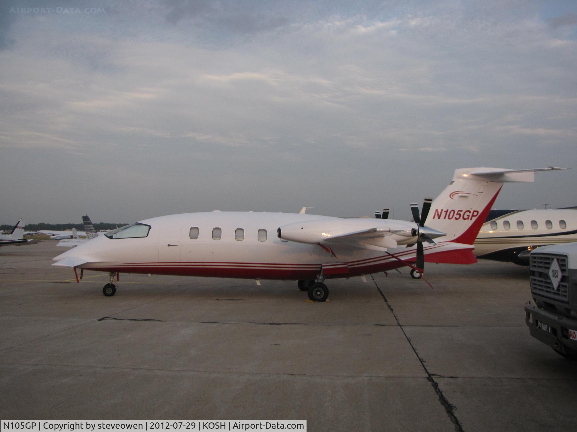 N105GP, Piaggio P-180 C/N 1048, BASLER FBO RAMP