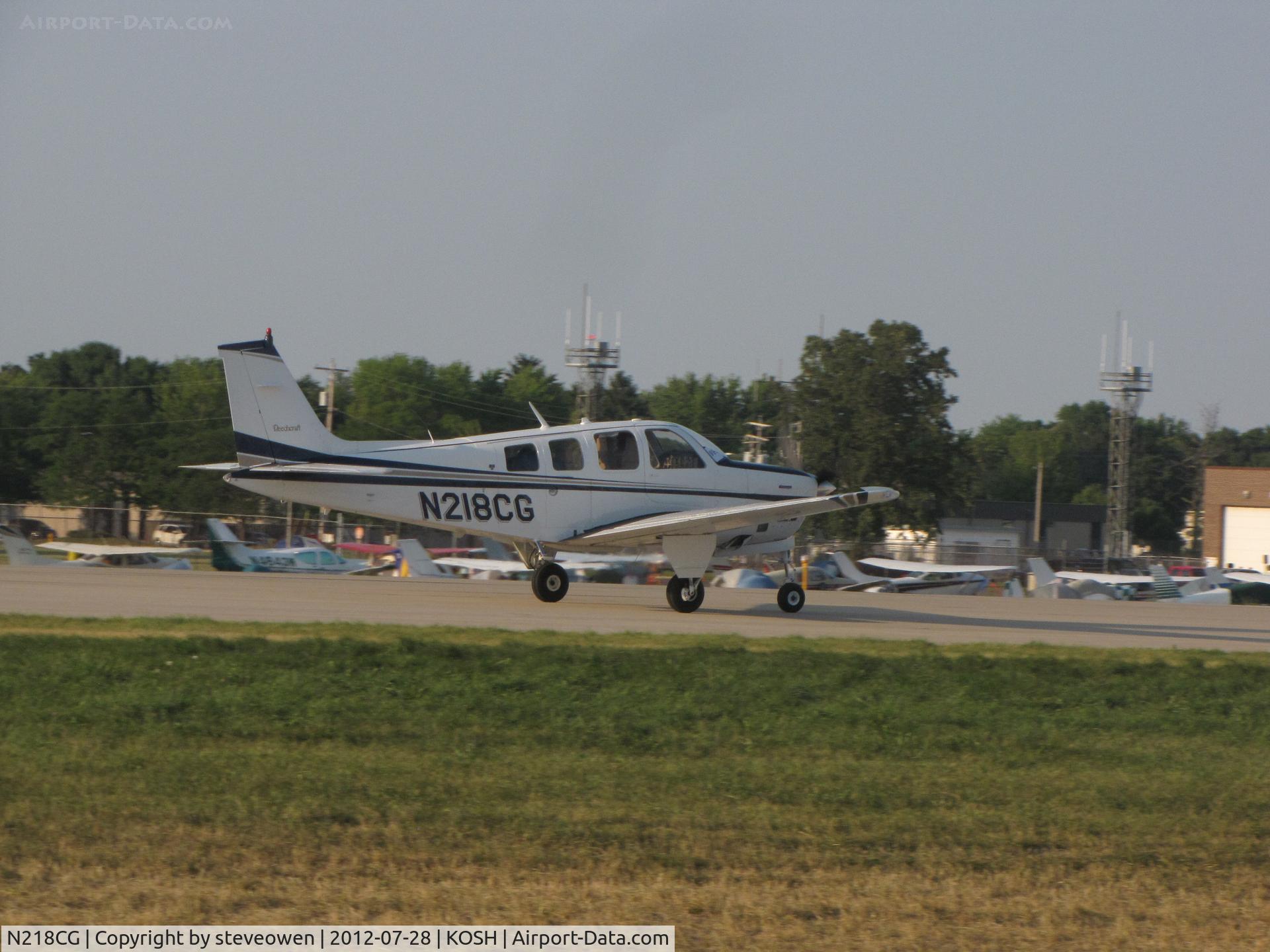 N218CG, 1980 Beech A36 Bonanza 36 C/N E-1741, DEPARTING OSHKOSH