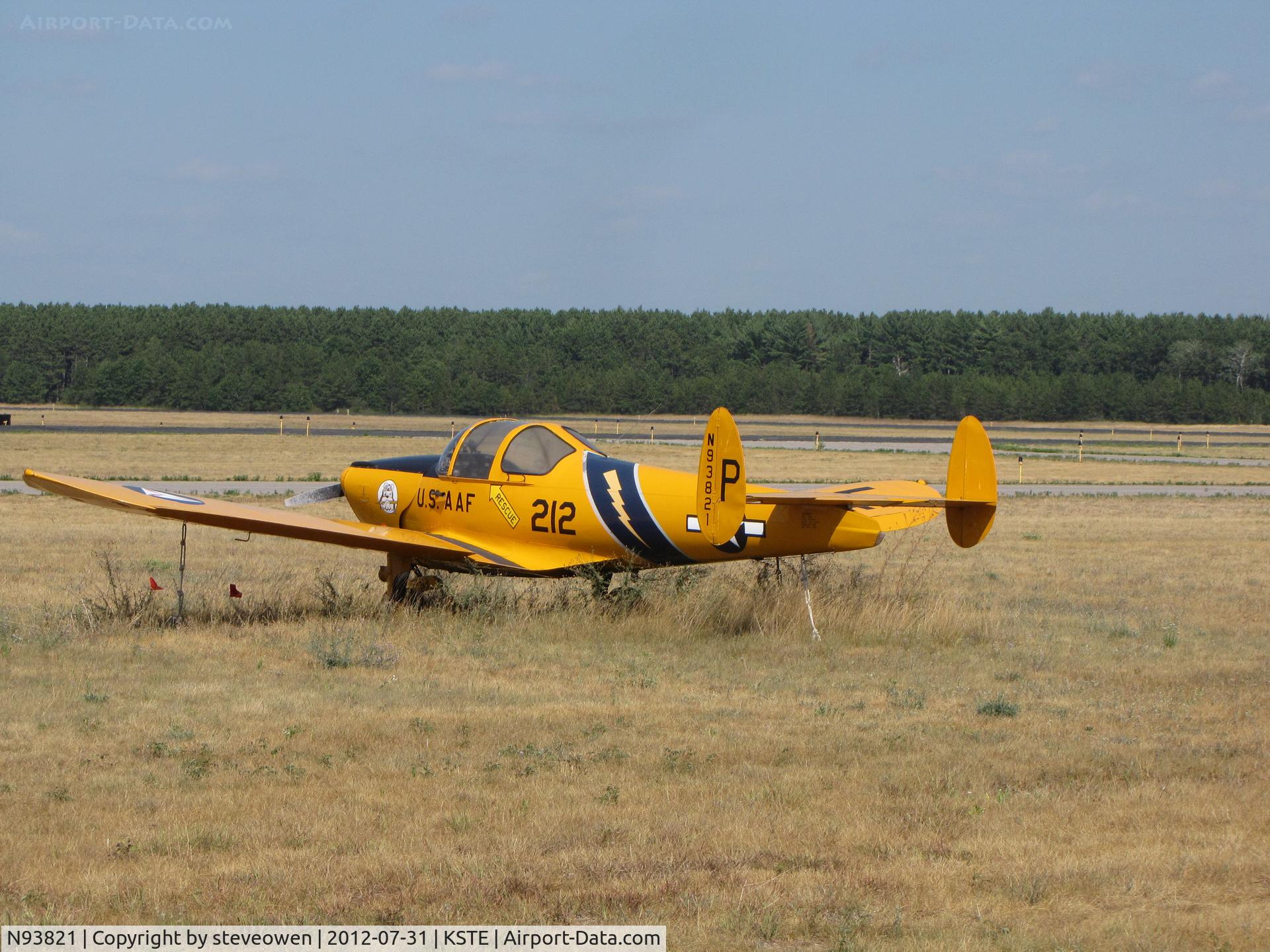 N93821, 1946 Erco 415C Ercoupe C/N 1144, not moved in awhile judging by the long grass