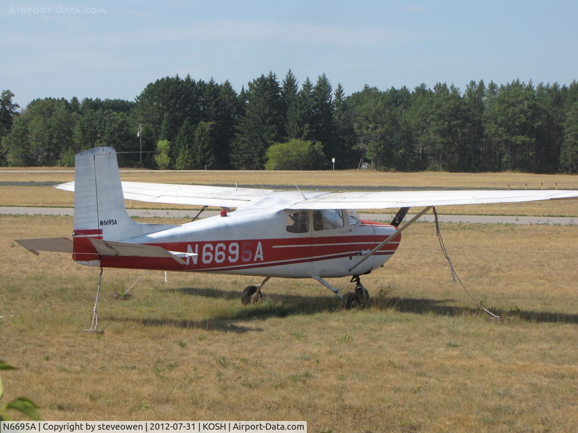 N6695A, 1956 Cessna 172 C/N 28795, SITTING FURLORN IN THE GRASS