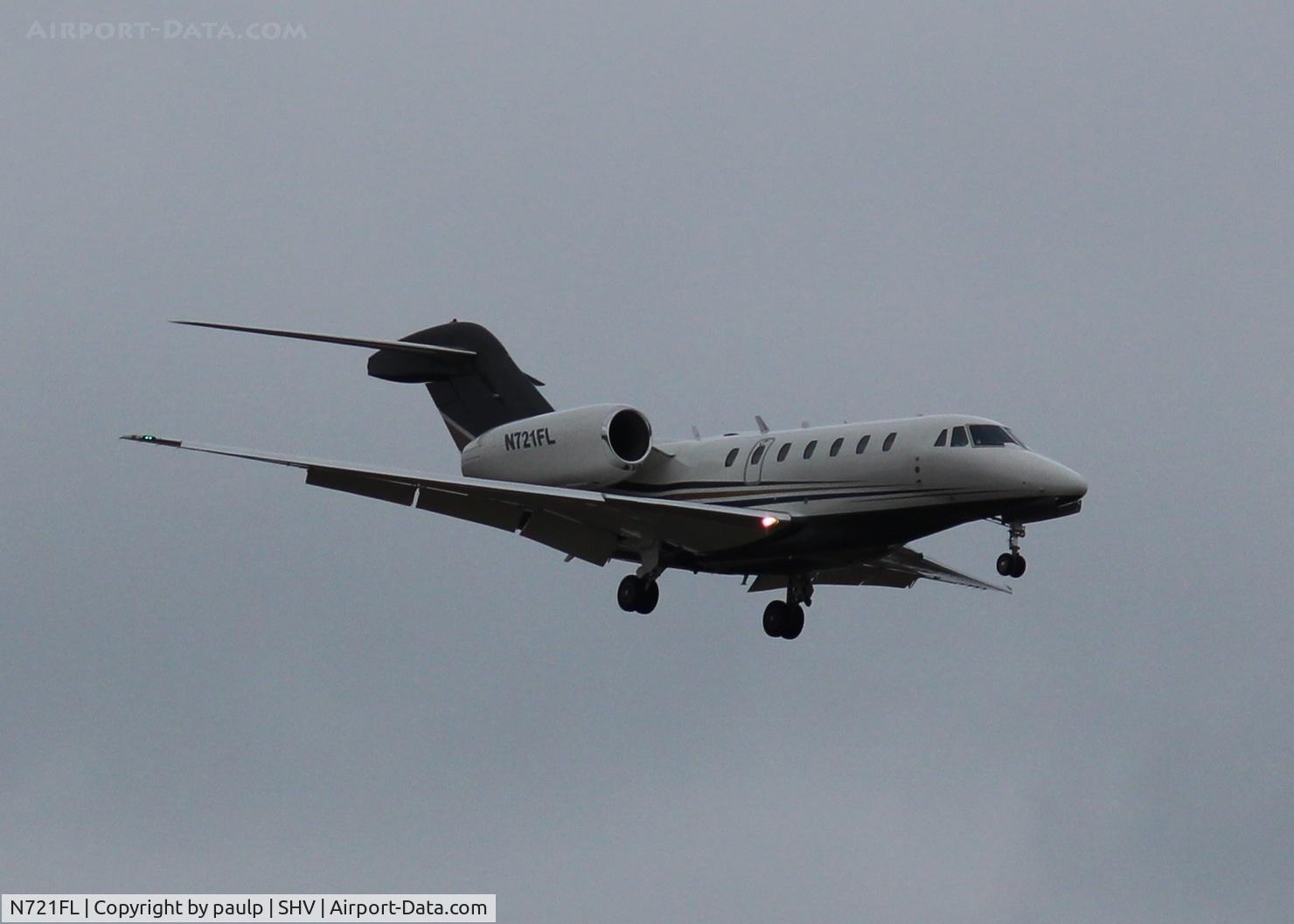 N721FL, 1999 Cessna 750 Citation X Citation X C/N 750-0091, Landing at Shreveport Regional. A rainy overcast day!