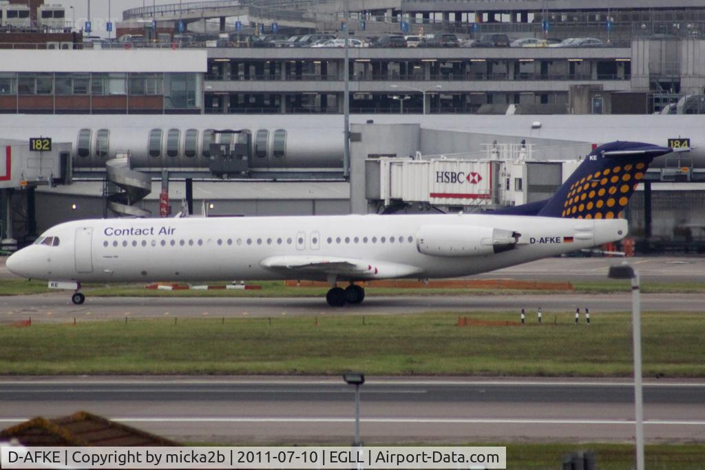 D-AFKE, 1995 Fokker 100 (F-28-0100) C/N 11505, Taxiing