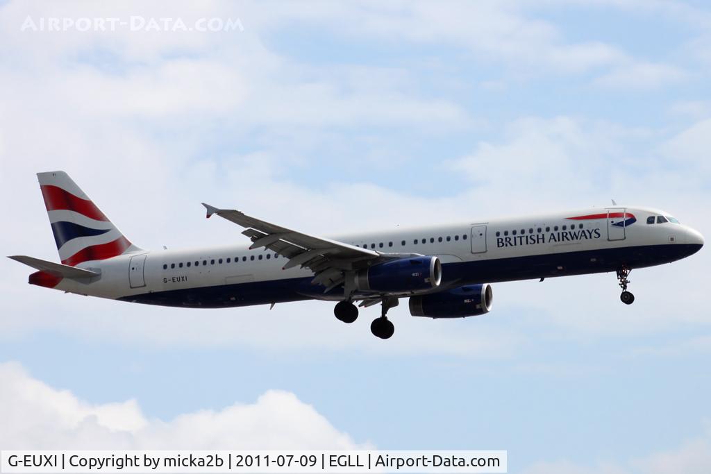 G-EUXI, 2005 Airbus A321-231 C/N 2536, Landing