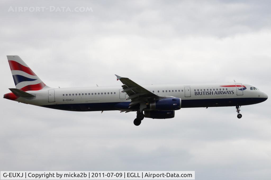 G-EUXJ, 2007 Airbus A321-231 C/N 3081, Landing