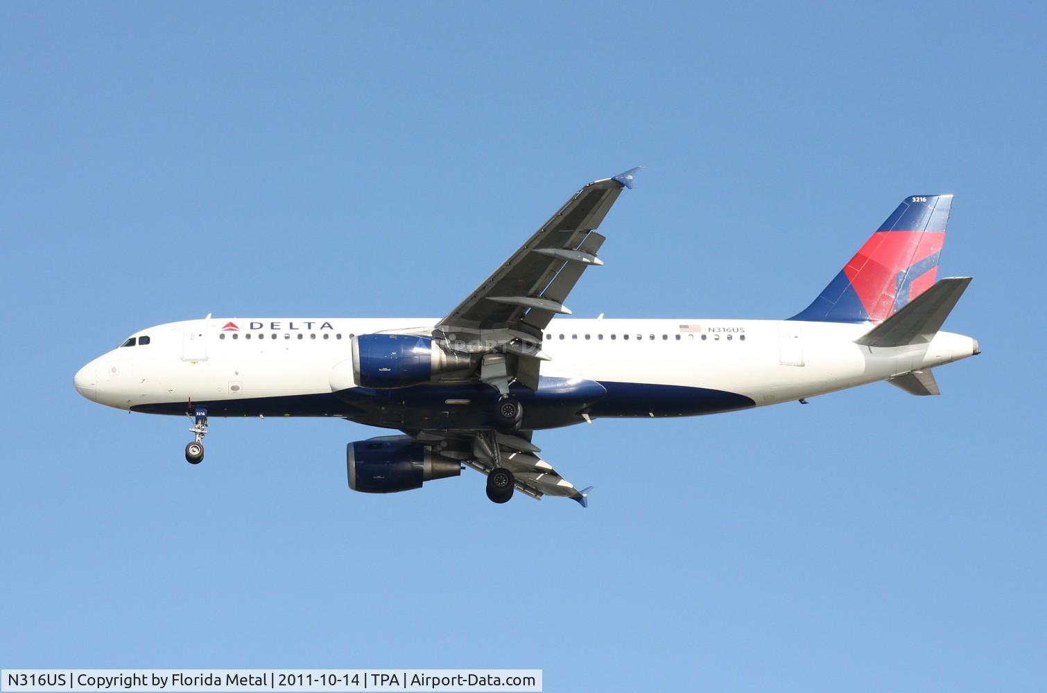 N316US, 1991 Airbus A320-211 C/N 192, Delta A320
