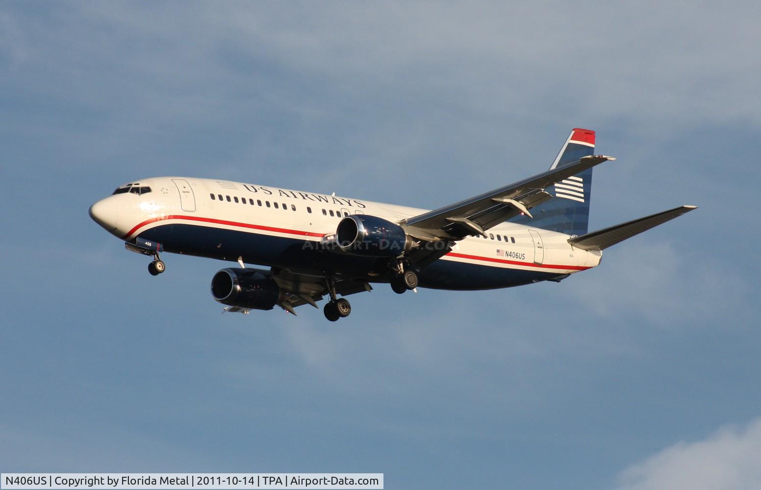 N406US, 1988 Boeing 737-401 C/N 23876, US Airways 737-400
