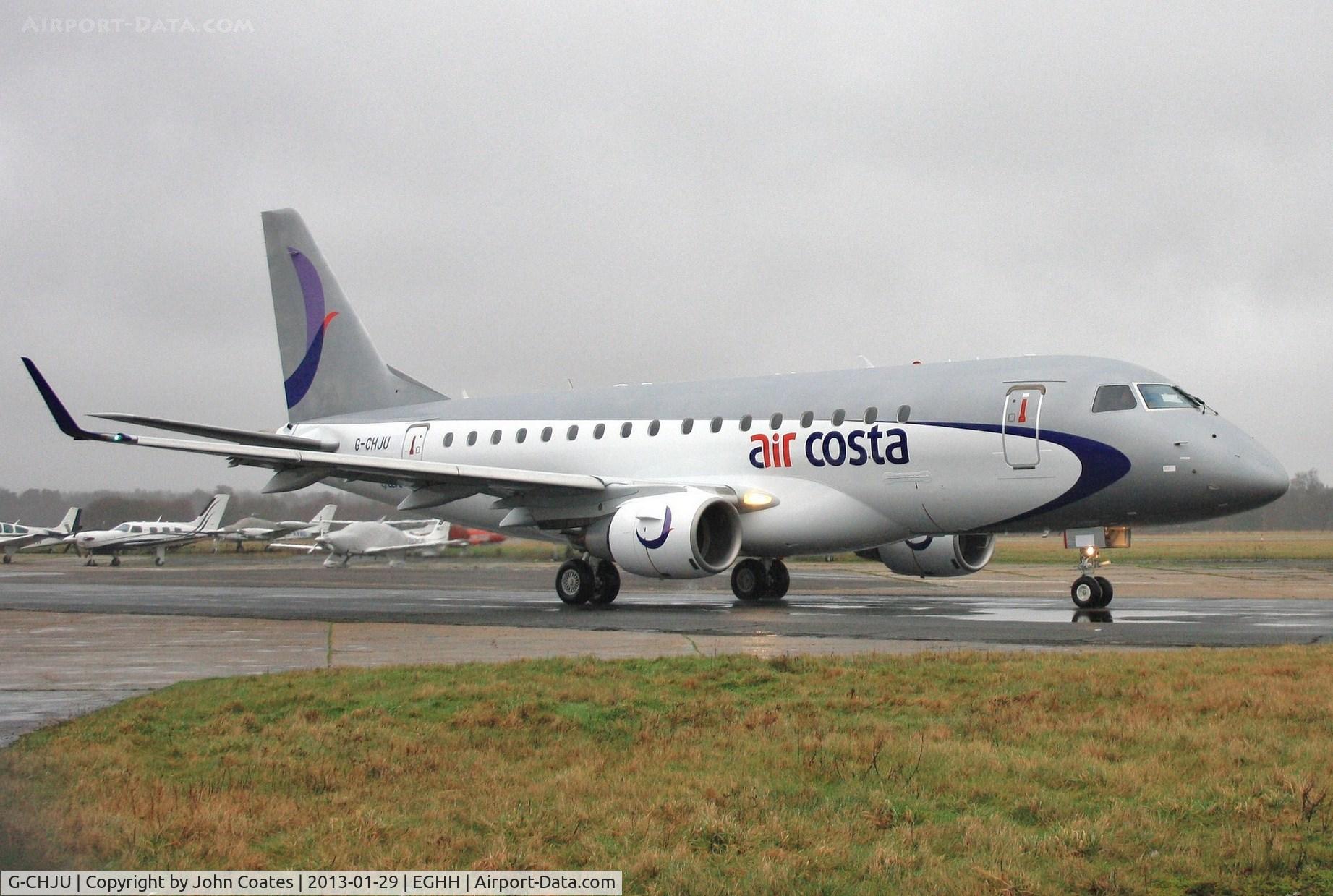 G-CHJU, 2009 Embraer 170LR (ERJ-170-100LR) C/N 17000293, departing after respray