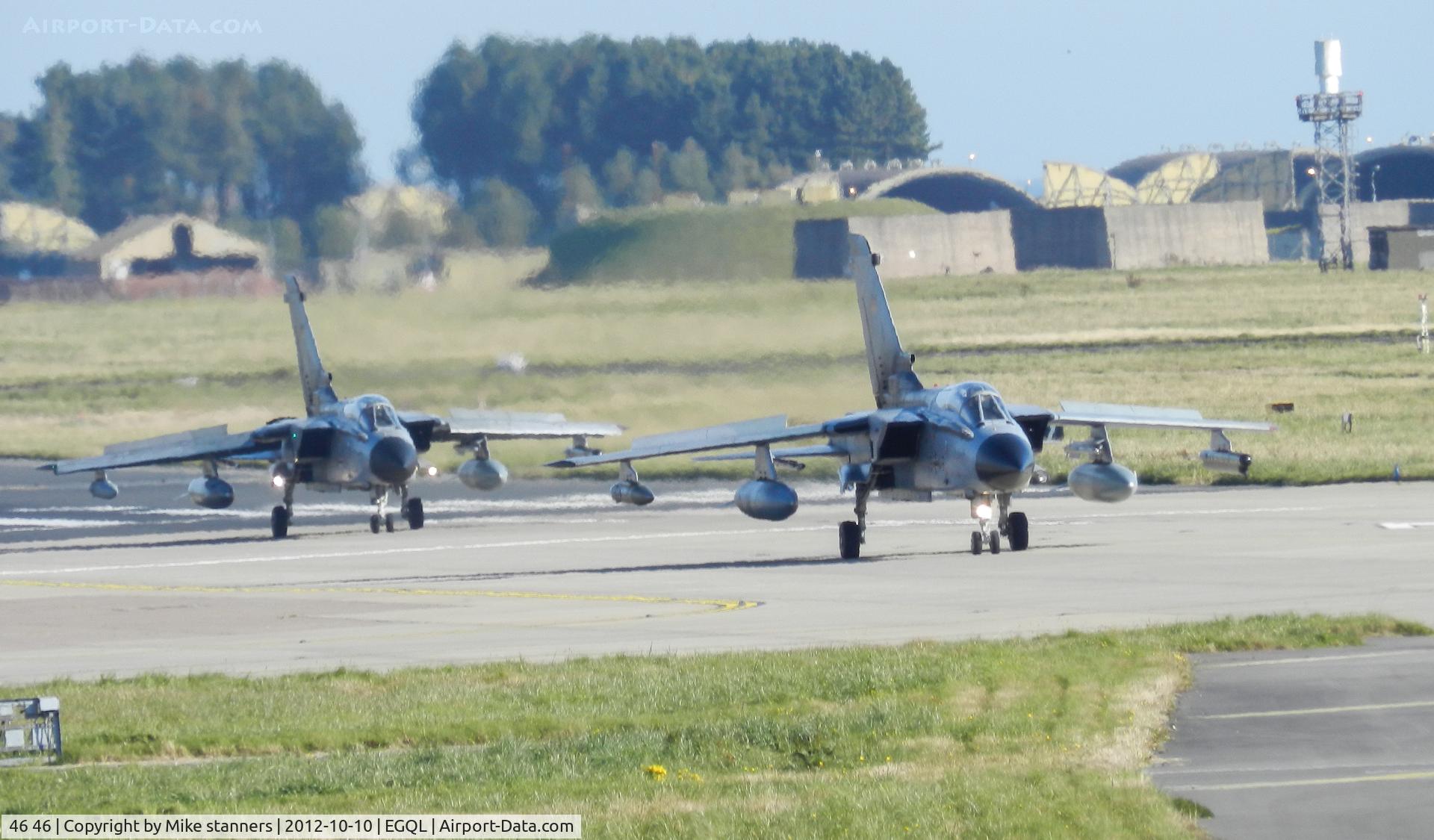 46 46, Panavia Tornado ECR C/N 876/GS279/4346, A Pair of JBG-32 Tornado ECR's return to RAF Leuchars after a morning jont warrior sortie