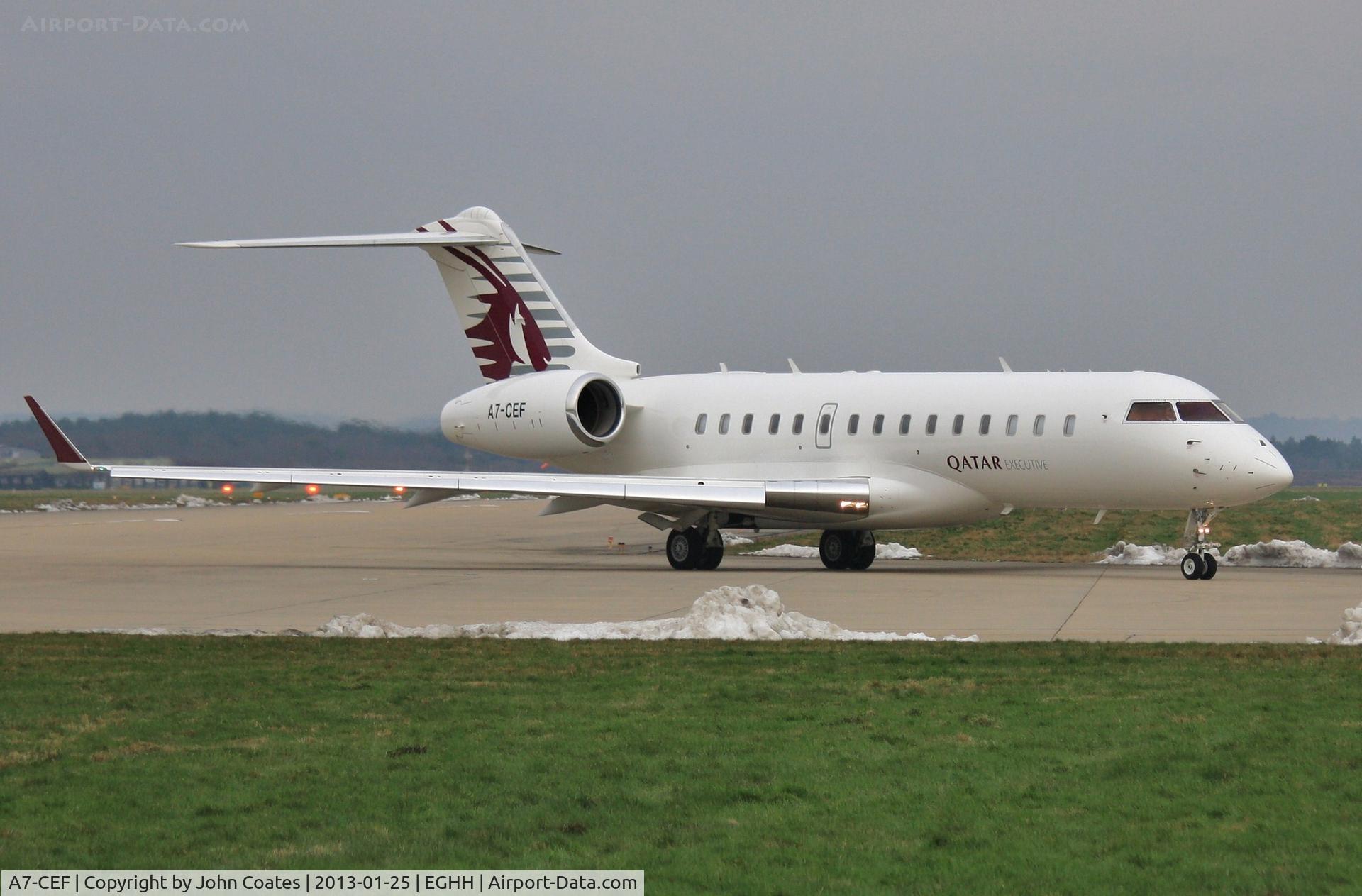A7-CEF, 2008 Bombardier BD-700-1A10 Global Express C/N 9294, Turning to depart 08