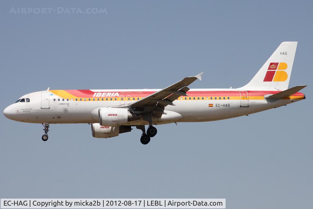 EC-HAG, 1999 Airbus A320-214 C/N 1059, Landing