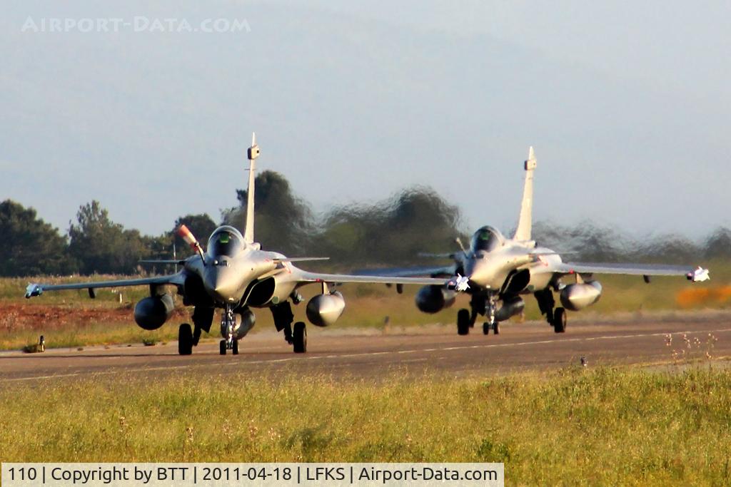 110, Dassault Rafale C C/N 110, Departure in Recce mission during Ops Harmattan over Libya with Rafale C 113-GC/124. 0800am