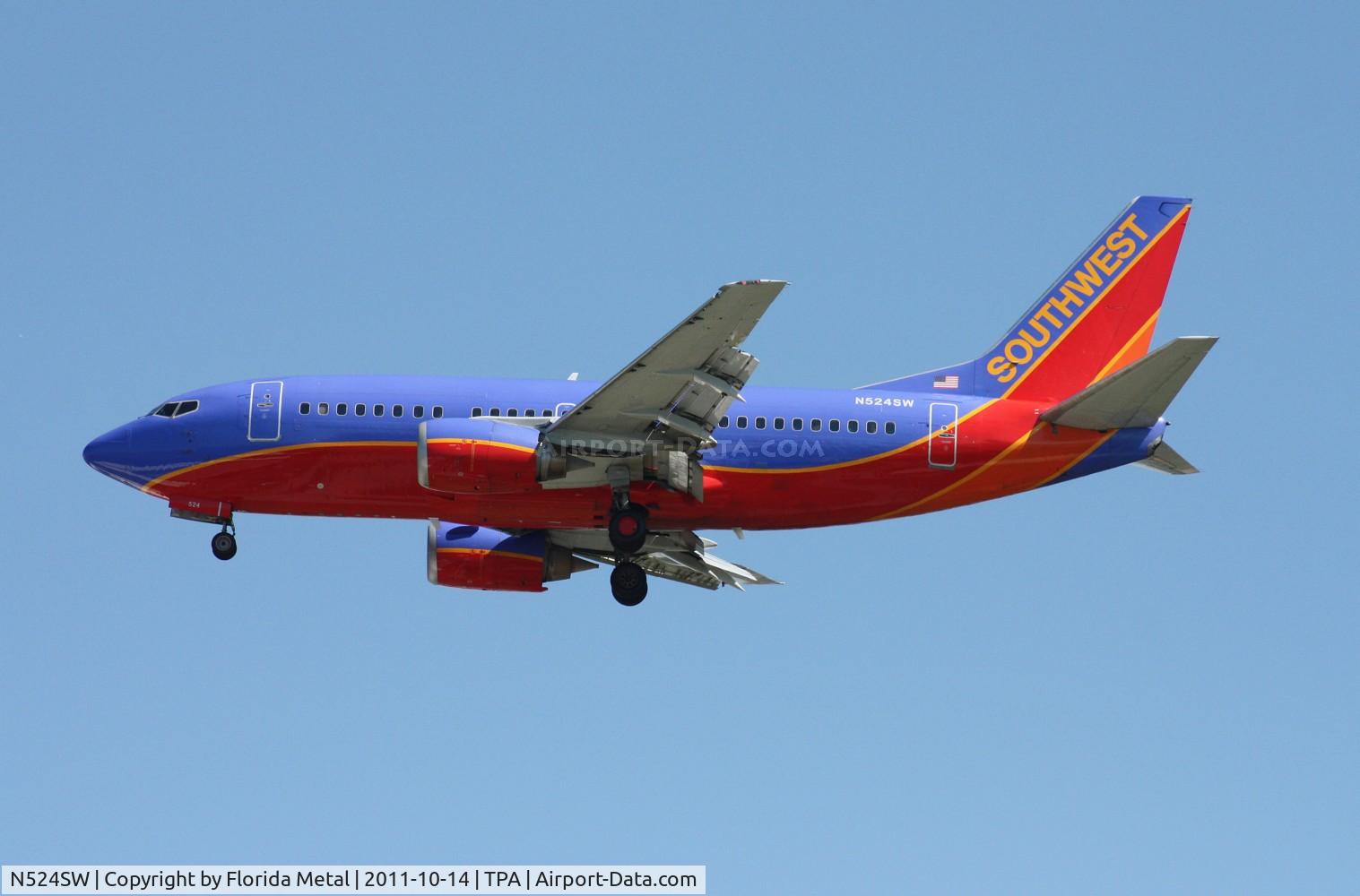 N524SW, 1992 Boeing 737-5H4 C/N 26566, Southwest 737-500