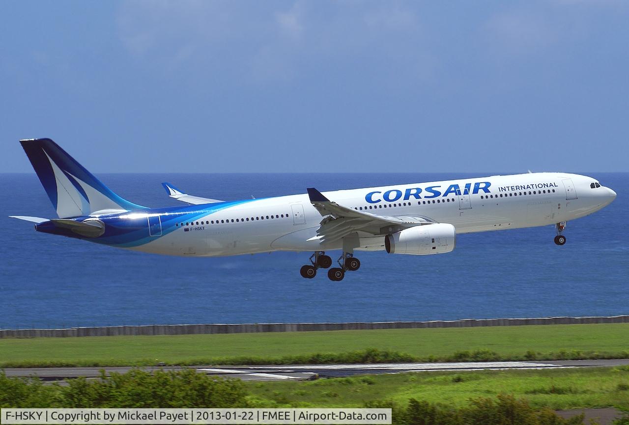 F-HSKY, 2012 Airbus A330-343 C/N 1359, Landing rwy 14