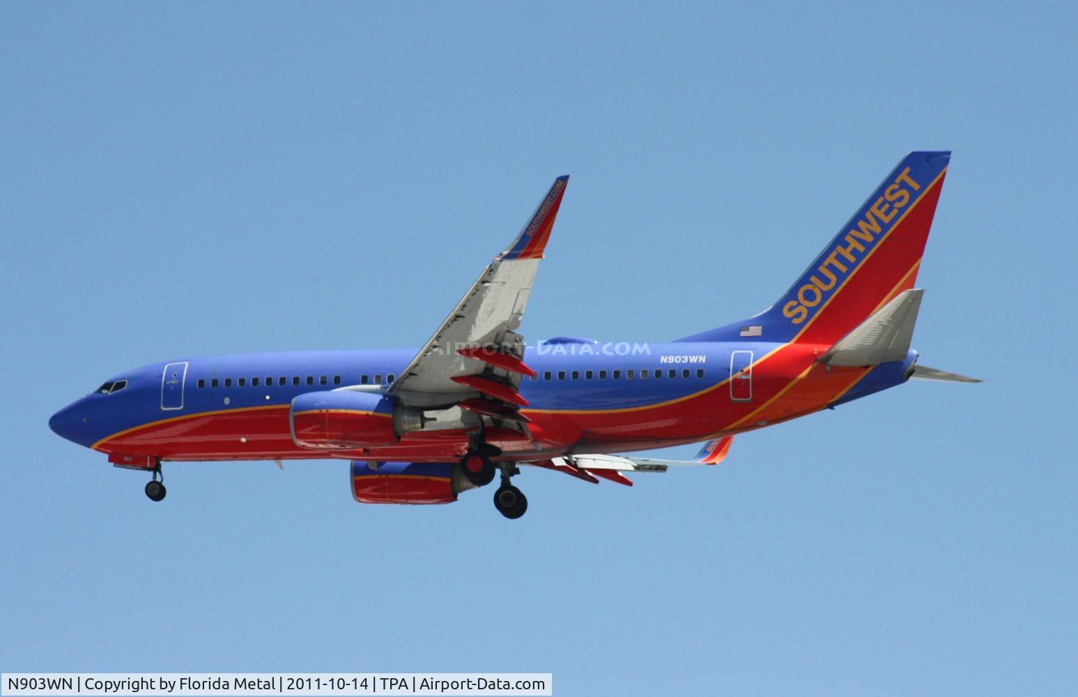 N903WN, 2007 Boeing 737-7H4 C/N 32457, Southwest 737