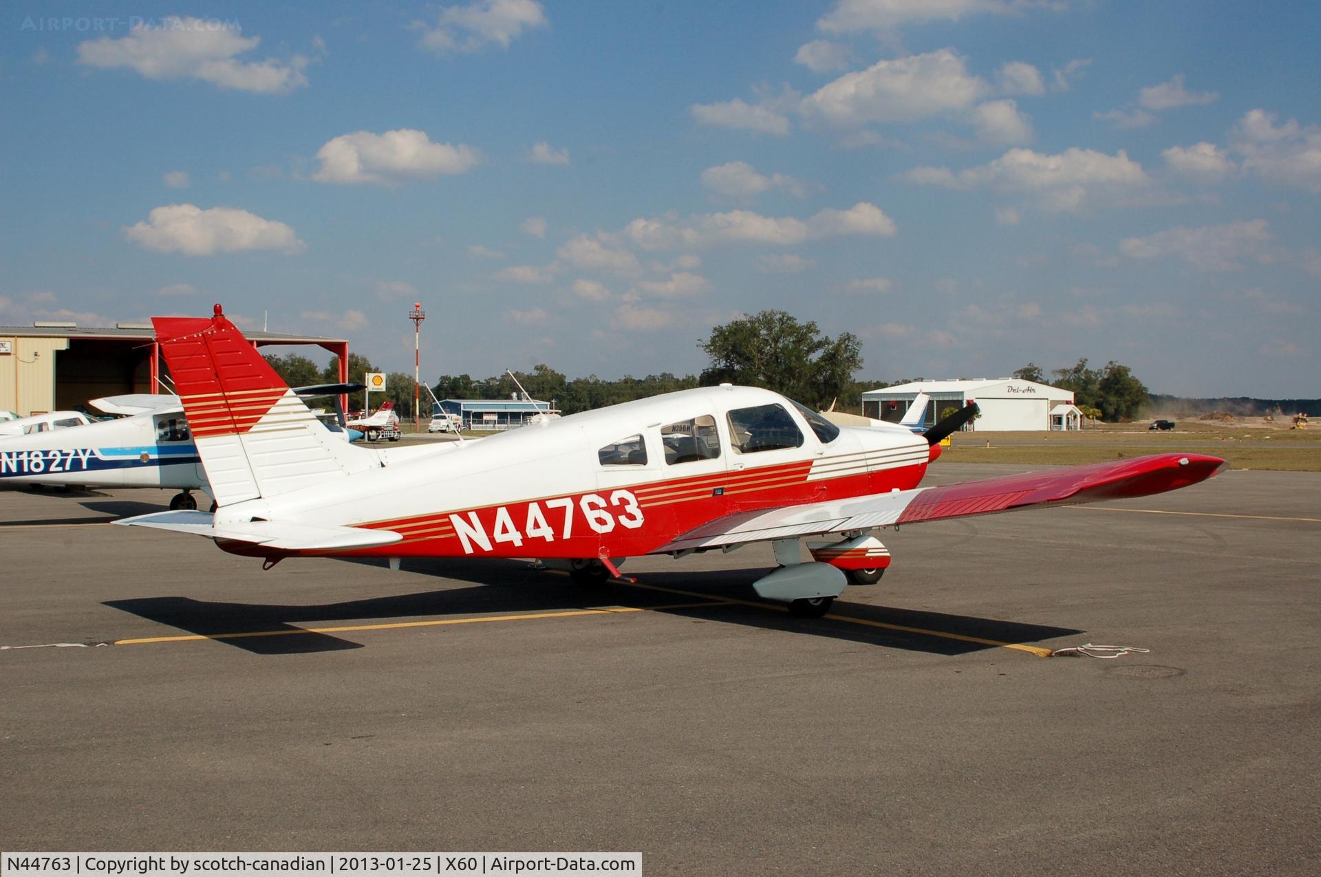 N44763, 1974 Piper PA-28-180 C/N 28-7505007, 1974 Piper PA-28-180, N44763, at Williston Municipal Airport, Williston, FL