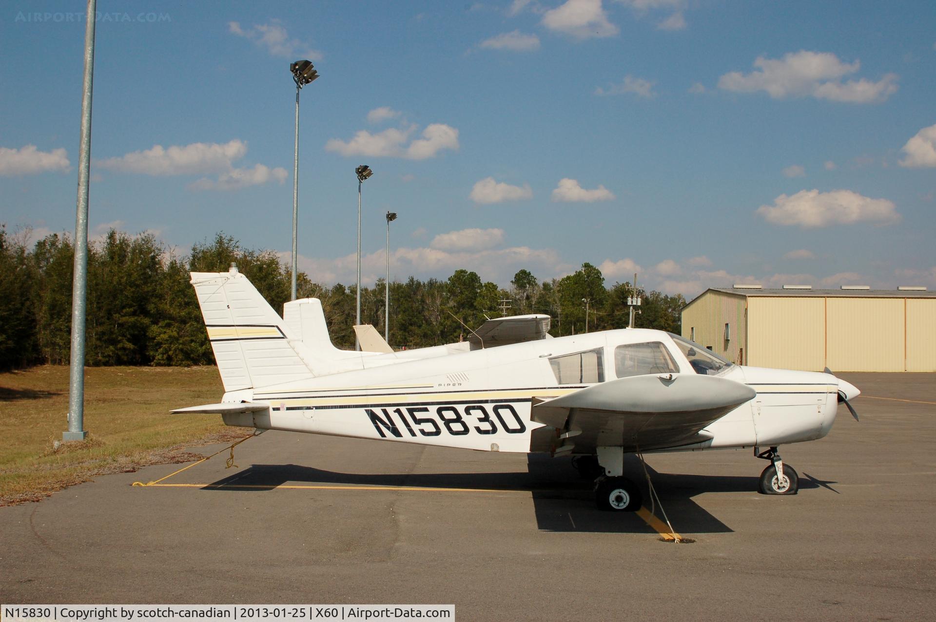 N15830, 1972 Piper PA-28-140 C/N 28-7325173, 1972 Piper PA-28-140, N15830, at Williston Municipal Airport, Williston, FL