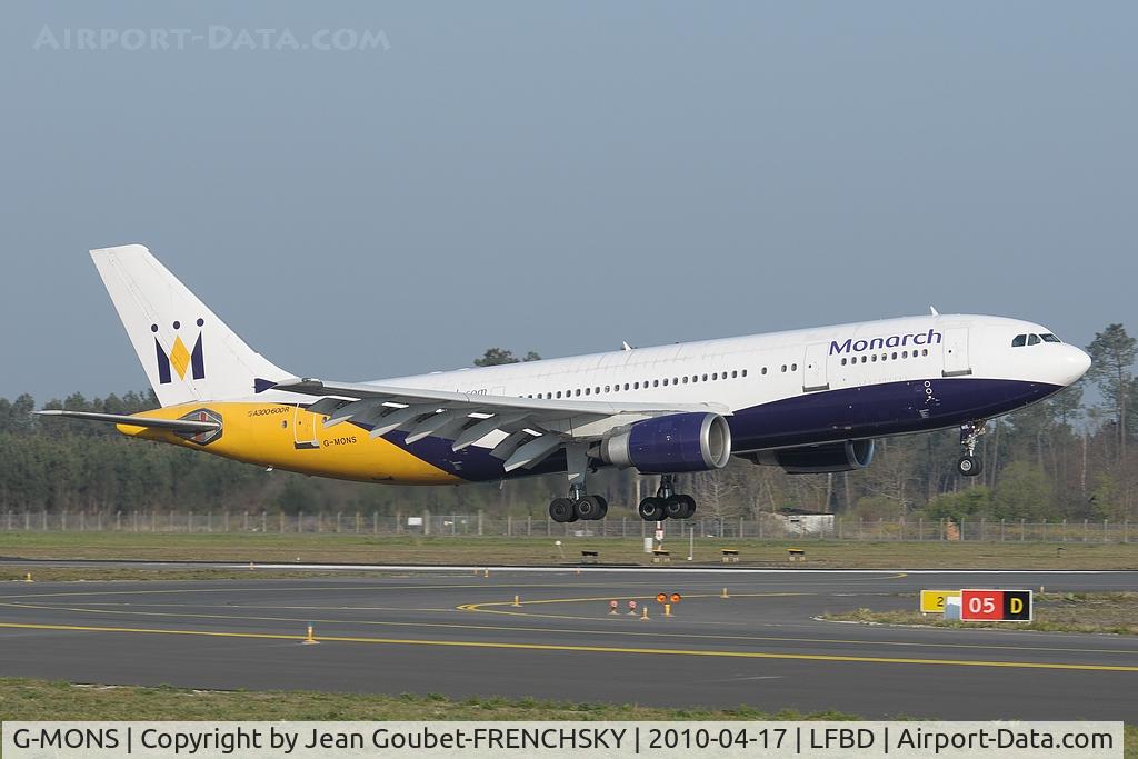G-MONS, 1989 Airbus A300B4-605R C/N 556, MONARCH landing 05