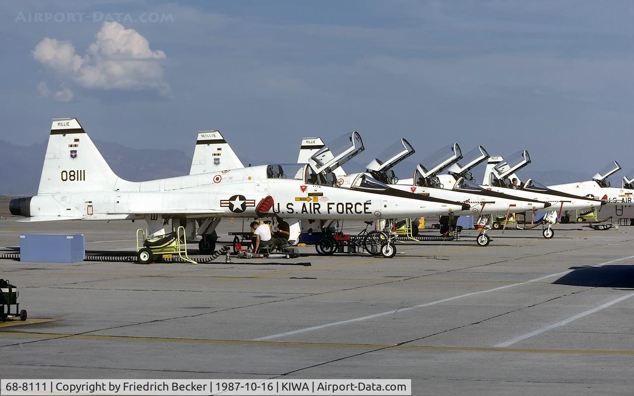 68-8111, 1968 Northrop T-38A-75-NO Talon C/N T.6116, maintenance work at Williams AFB