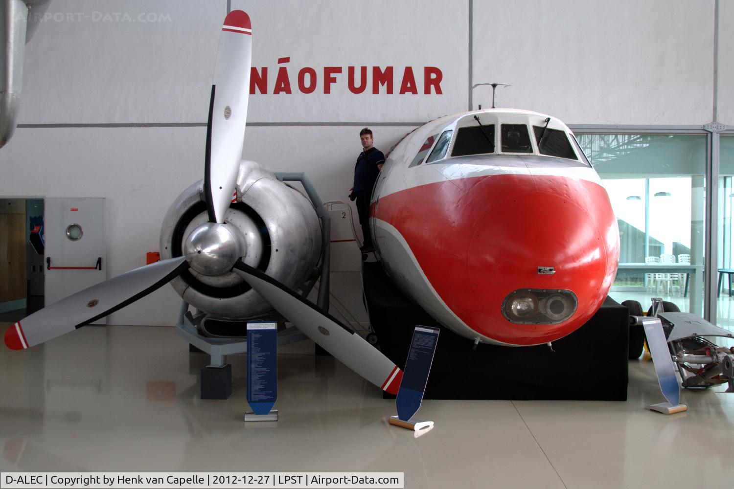 D-ALEC, Lockheed L-1049G Super Constellation C/N 4640, The remains of D-ALEC, the cockpit section and an engine with propeller,  are now preserved in the Museu do Ar at Sintra Air Base, Portugal. It has been repainted in TAP colours.
