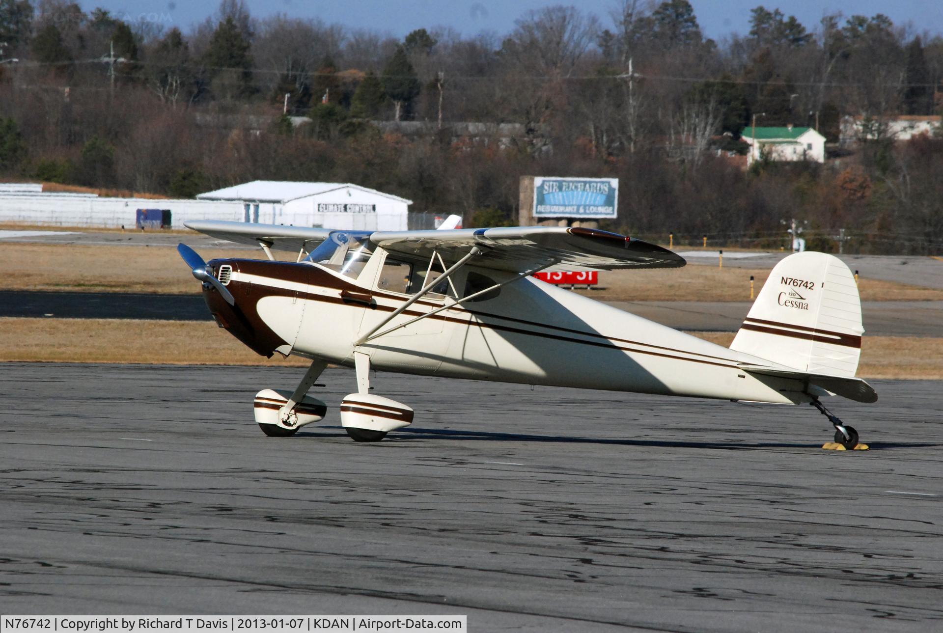 N76742, 1946 Cessna 120 C/N 11174, 1946 Cessna 120 in Danville Va.