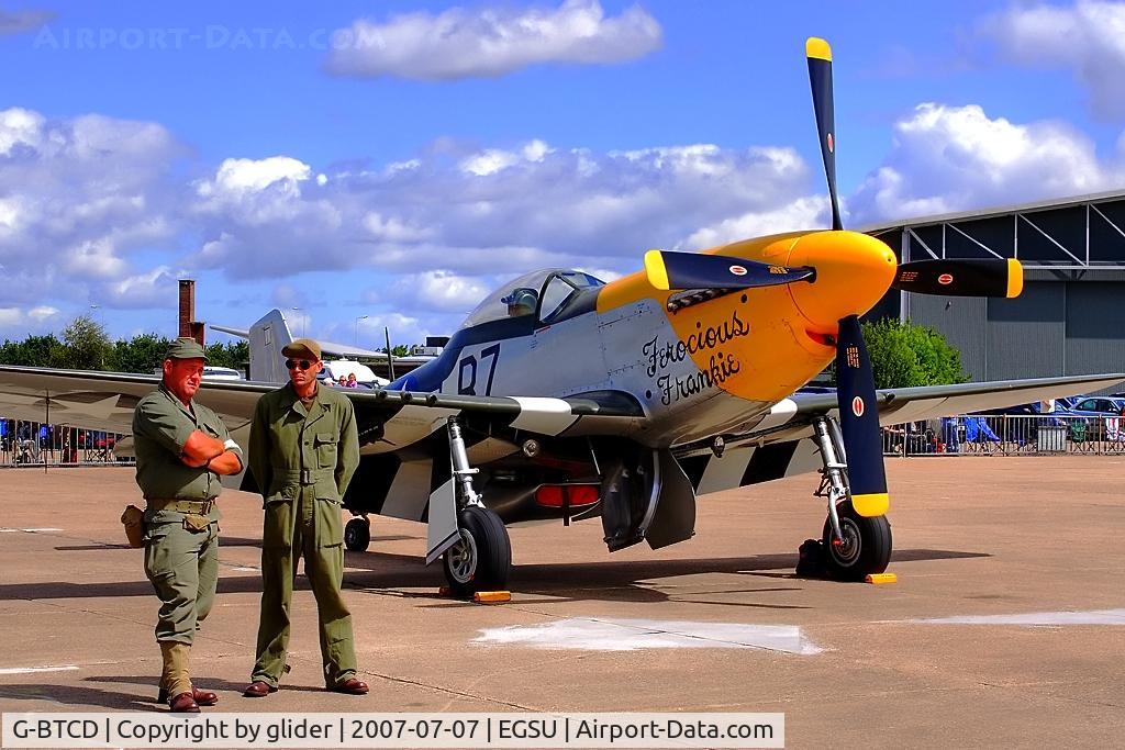 G-BTCD, 1944 North American P-51D Mustang C/N 122-39608, Awaiting his afternoon slot