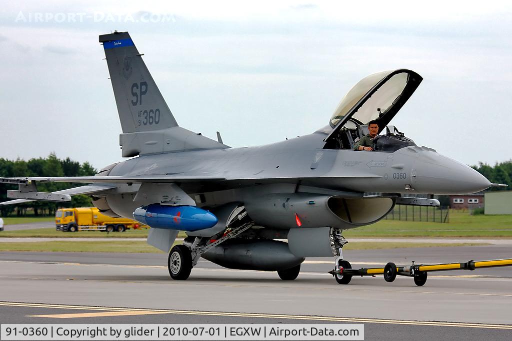 91-0360, 1993 General Dynamics F-16CJ Fighting Falcon C/N CC-58, Enroute to static park