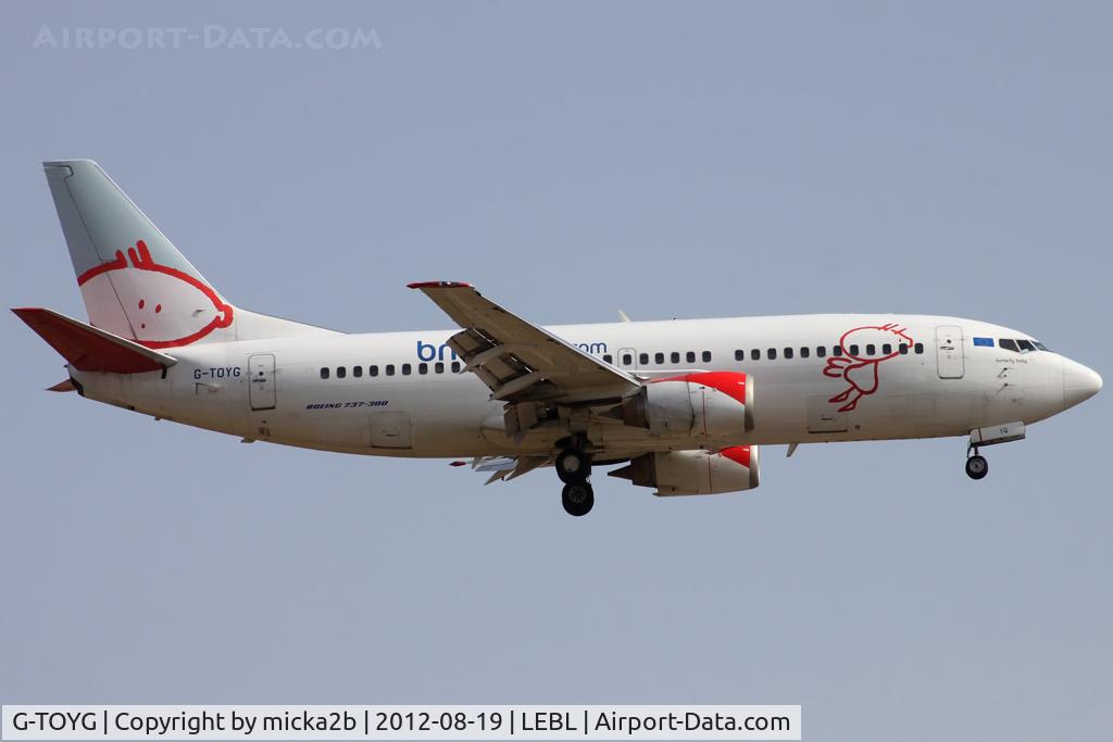 G-TOYG, 1998 Boeing 737-36N C/N 28872, Landing