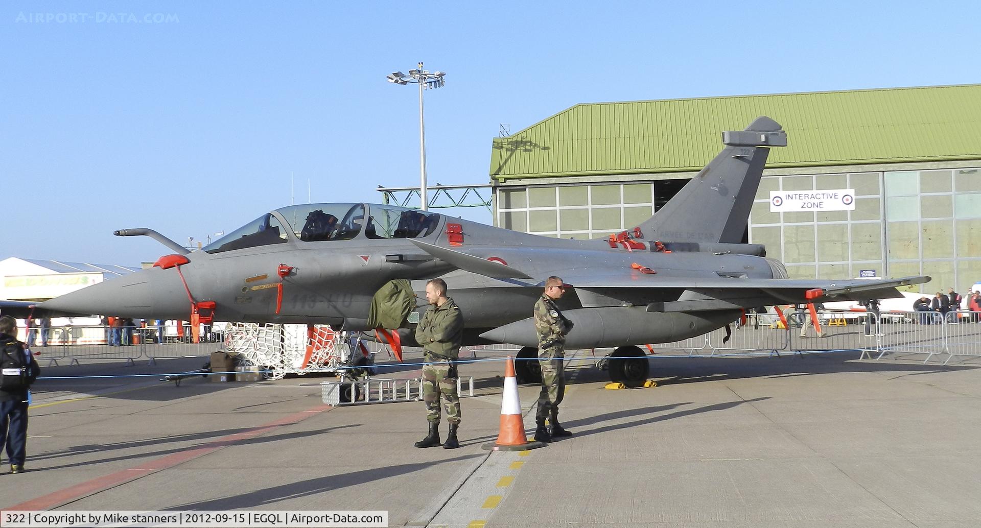322, Dassault Rafale B C/N 322, EC1/7 Rafale B in the static display at Leuchars airshow 2012,first pic in the database