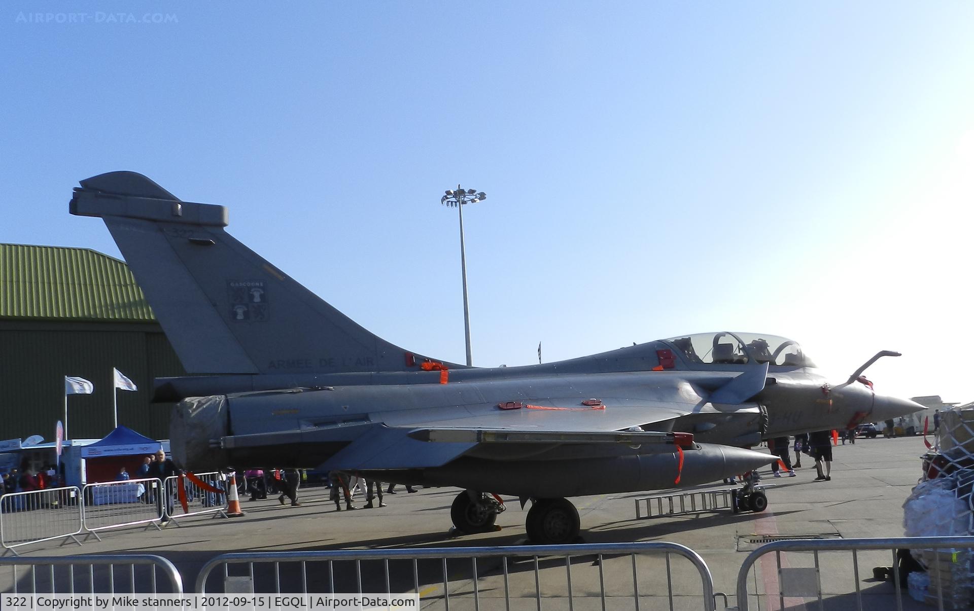 322, Dassault Rafale B C/N 322, an EC01.007 Rafale 322 113-HU from St Dizier in the static display at RAF Leuchars airshow 2012