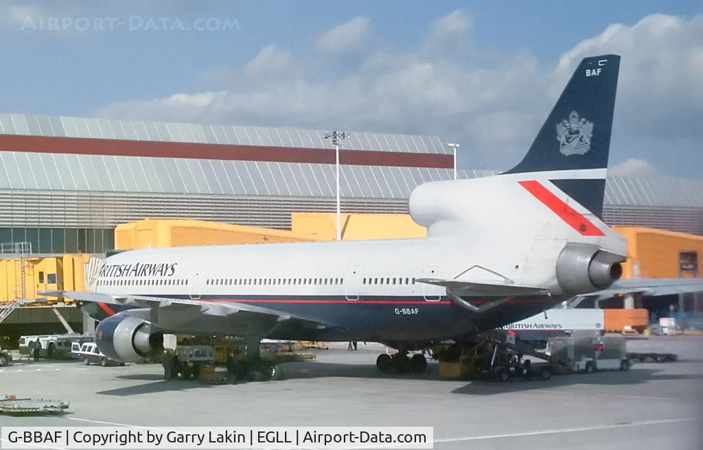 G-BBAF, 1974 Lockheed L-1011-385-1 TriStar 1 C/N 193E-1093, waiting for loading at Heathrow