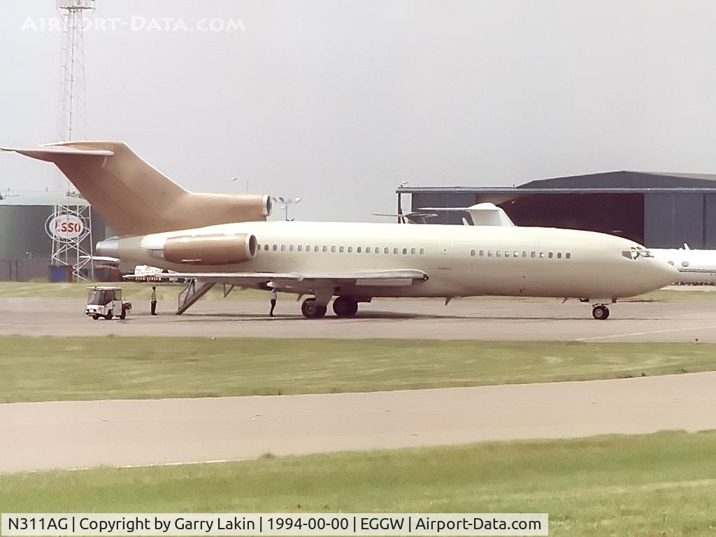 N311AG, 1971 Boeing 727-17 C/N 20512, Preparing to depart Luton - 1994