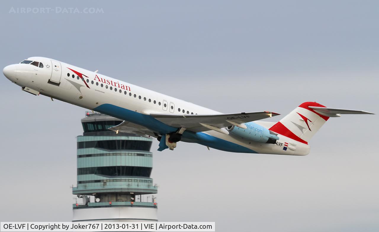 OE-LVF, 1993 Fokker 100 (F-28-0100) C/N 11483, Austrian Airlines