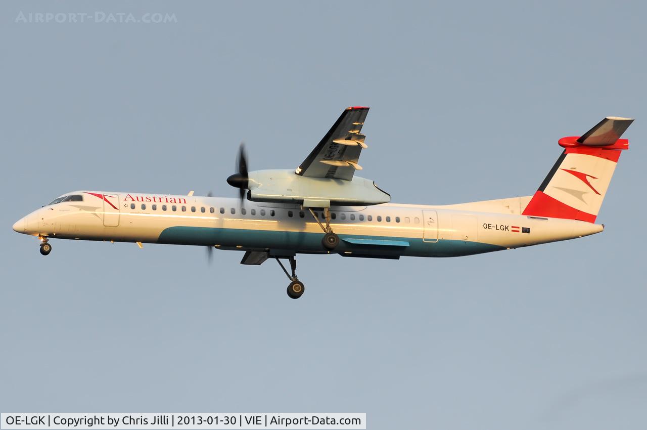 OE-LGK, 2009 De Havilland Canada DHC-8-402Q Dash 8 C/N 4280, Austrian Airlines