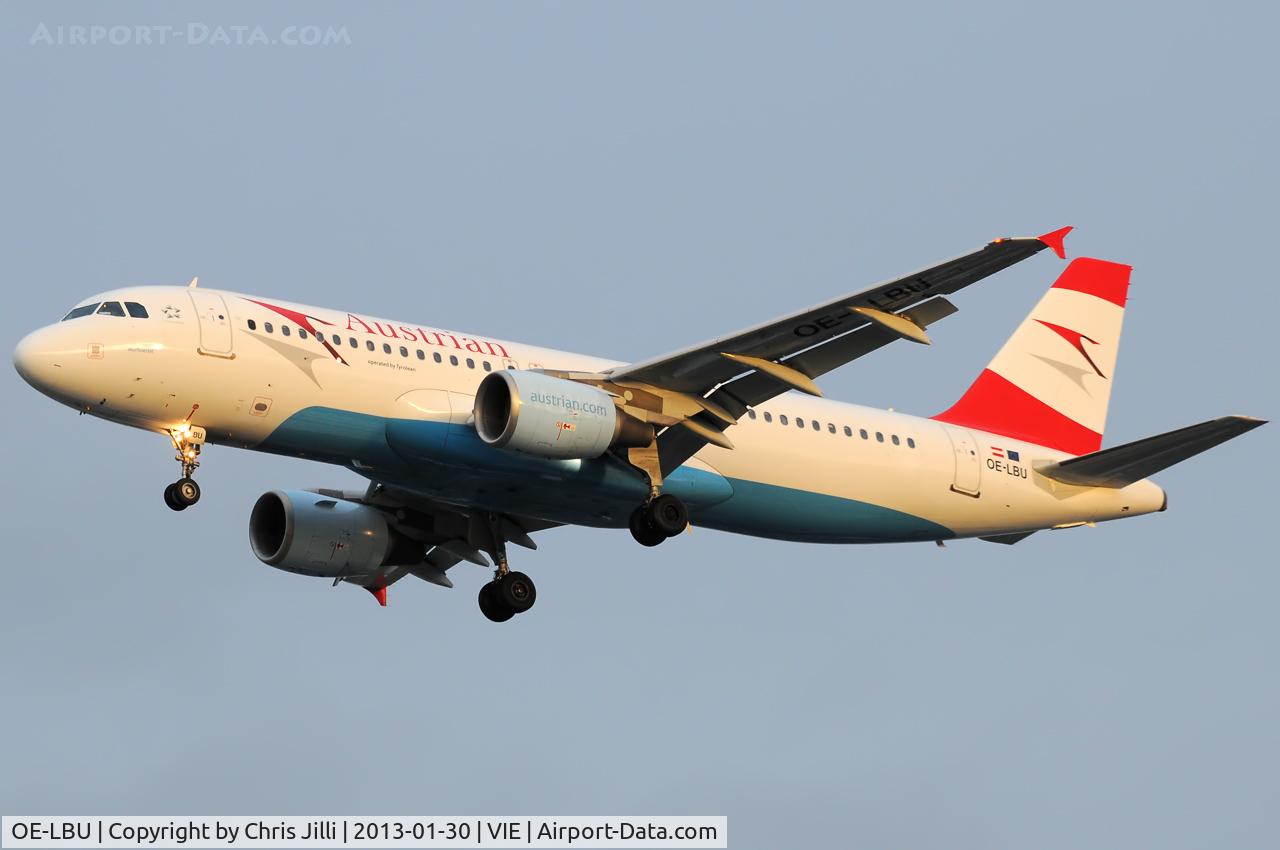 OE-LBU, 2001 Airbus A320-214 C/N 1478, Austrian Airlines