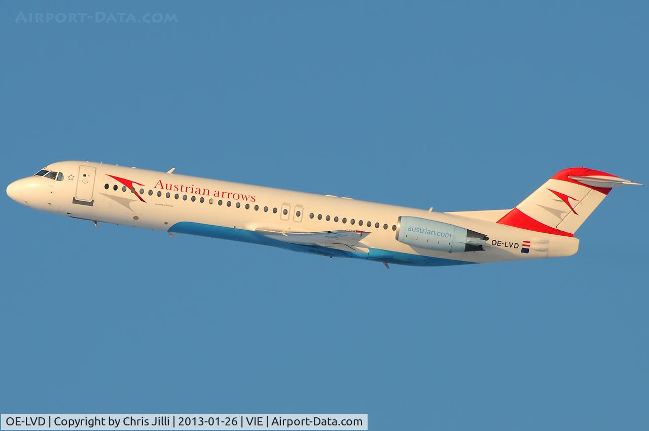 OE-LVD, 1994 Fokker 100 (F-28-0100) C/N 11515, Austrian arrows