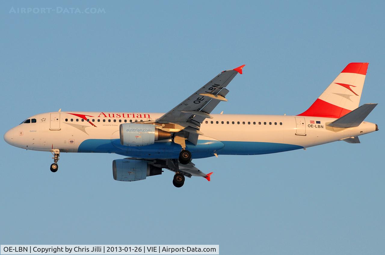 OE-LBN, 1997 Airbus A320-214 C/N 768, Austrian Airlines