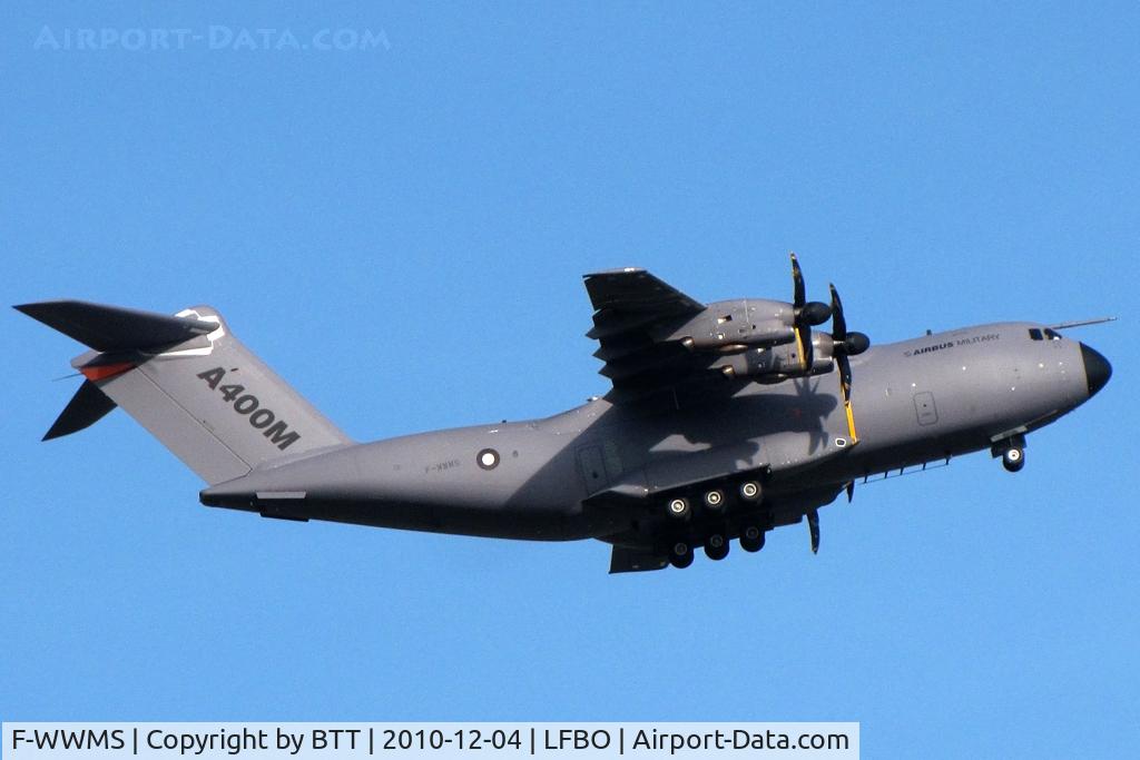 F-WWMS, 2010 Airbus A400M Atlas C/N 003, Landing gear down during a test flight of nearly two hours