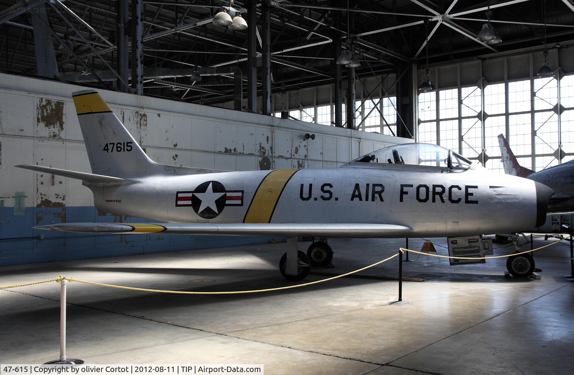 47-615, 1947 North American F-86A-1-NA Sabre C/N 151-38442, Chanute air museum