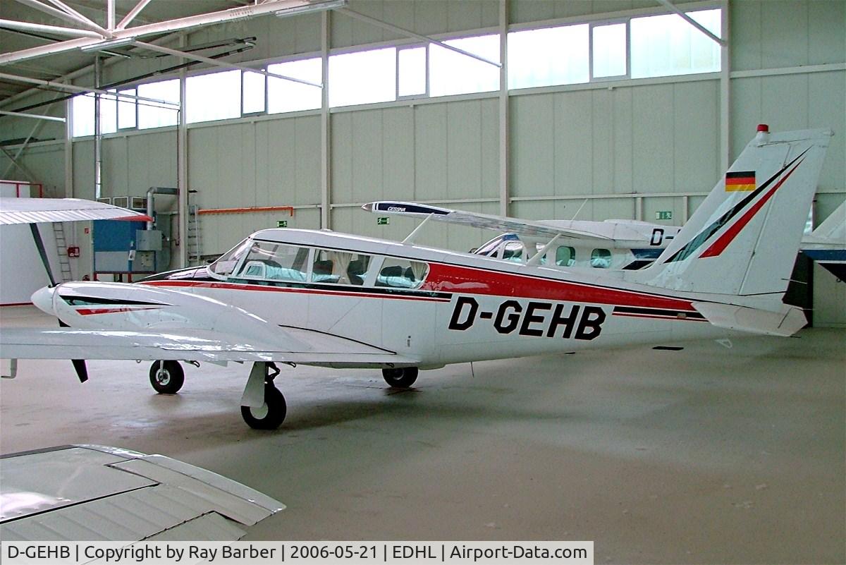 D-GEHB, 1967 Piper PA-30-160 B Twin Comanche C/N 30-1417, Piper PA-30-160 Twin Comanche B [30-1417] Lubeck~D 21/05/2006