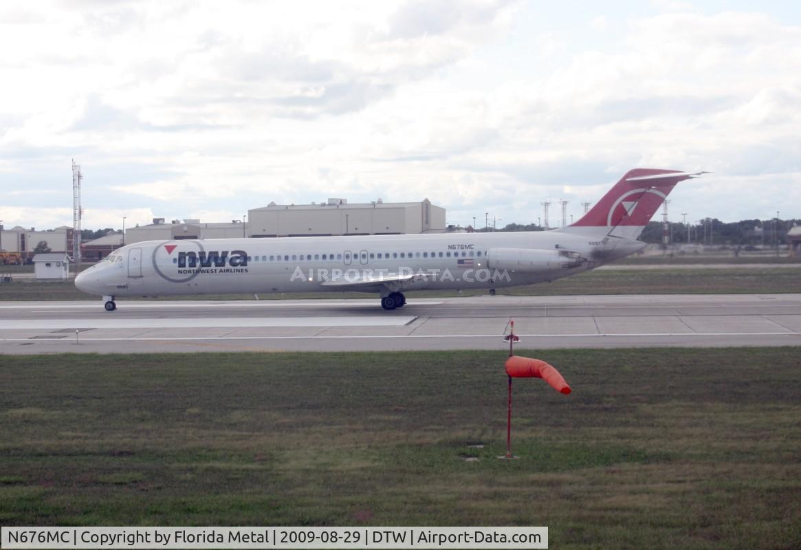 N676MC, 1975 Douglas DC-9-51 C/N 47652, Northwest DC-9-51 taken from inside a Delta 757