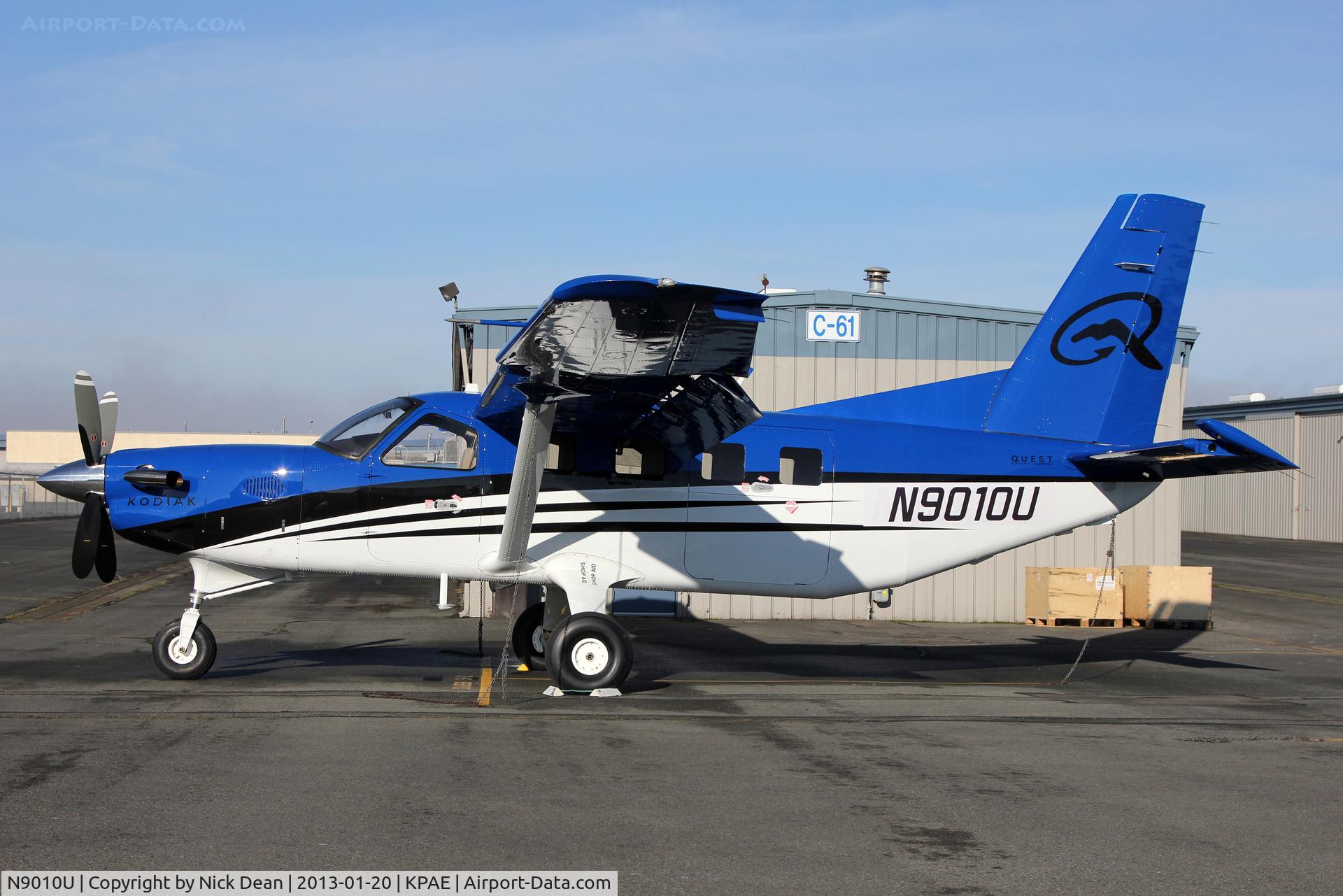 N9010U, 2012 Quest Kodiak 100 C/N 100-0085, KPAE/PAE Another Kodiak fresh from the paint at Sunquest Air Specialties
