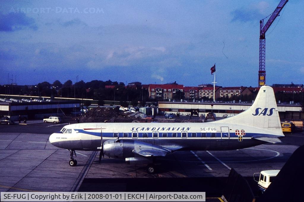 SE-FUG, 1957 Convair 440-61 Metropolitan C/N 394, By Erik Oxtorp.  Re-reg from OY-KPE to SE-FUG for Linjeflyg