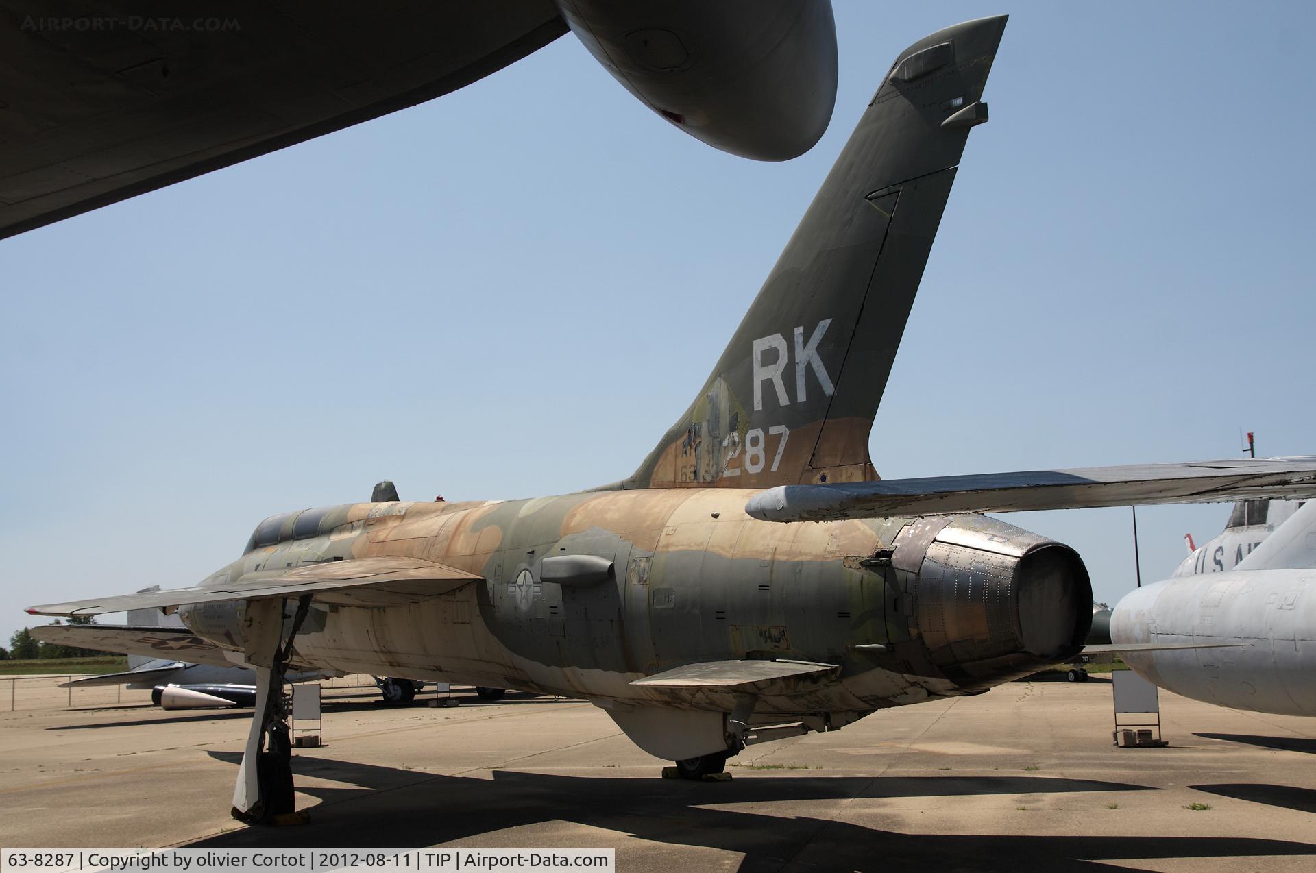 63-8287, 1963 Republic F-105F-1-RE Thunderchief C/N F064, rear view