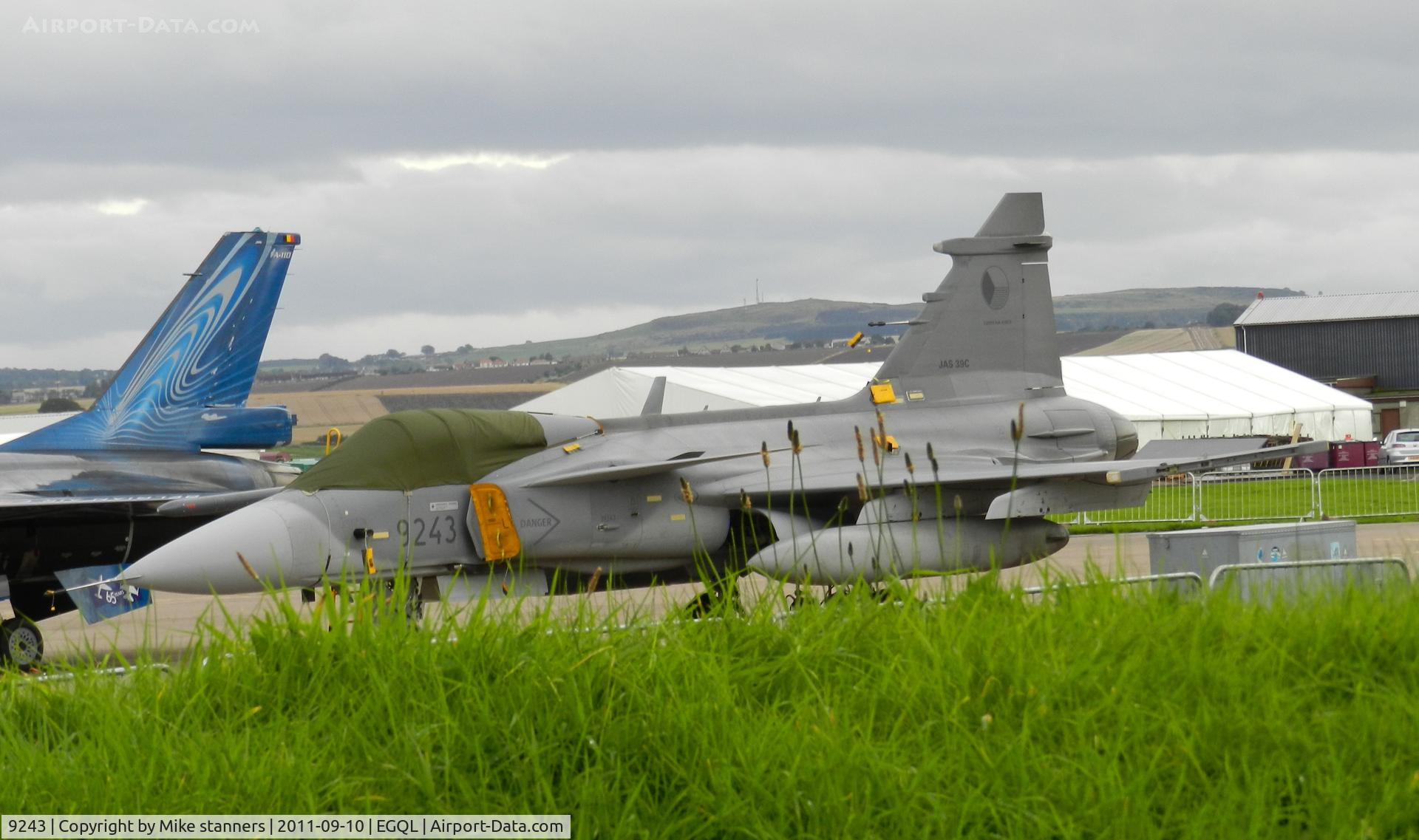 9243, Saab JAS-39C Gripen C/N 39243, 211tl Gripen on the flightline at Leuchars airshow 2011