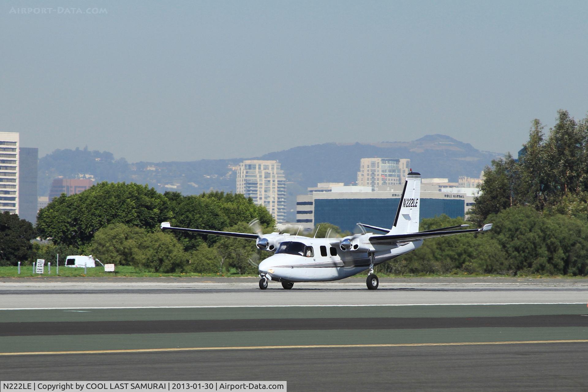 N222LE, 1965 Aero Commander 500-B C/N 1525-187, Aero Commander departing SMO Rwy21